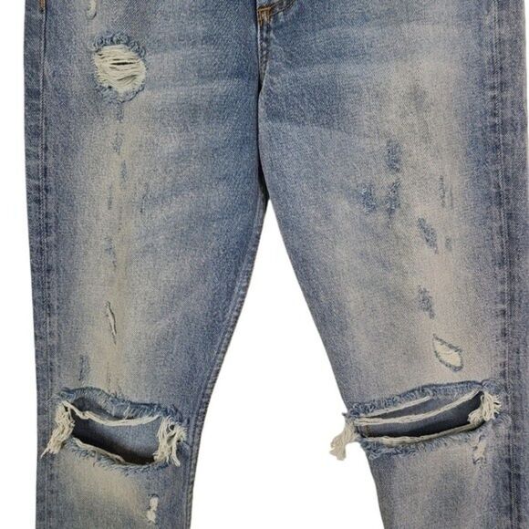 BOYISH Jeans Womens 25 The Billy Some Like it Hot High Rise Skinny Distressed - Picture 5 of 14